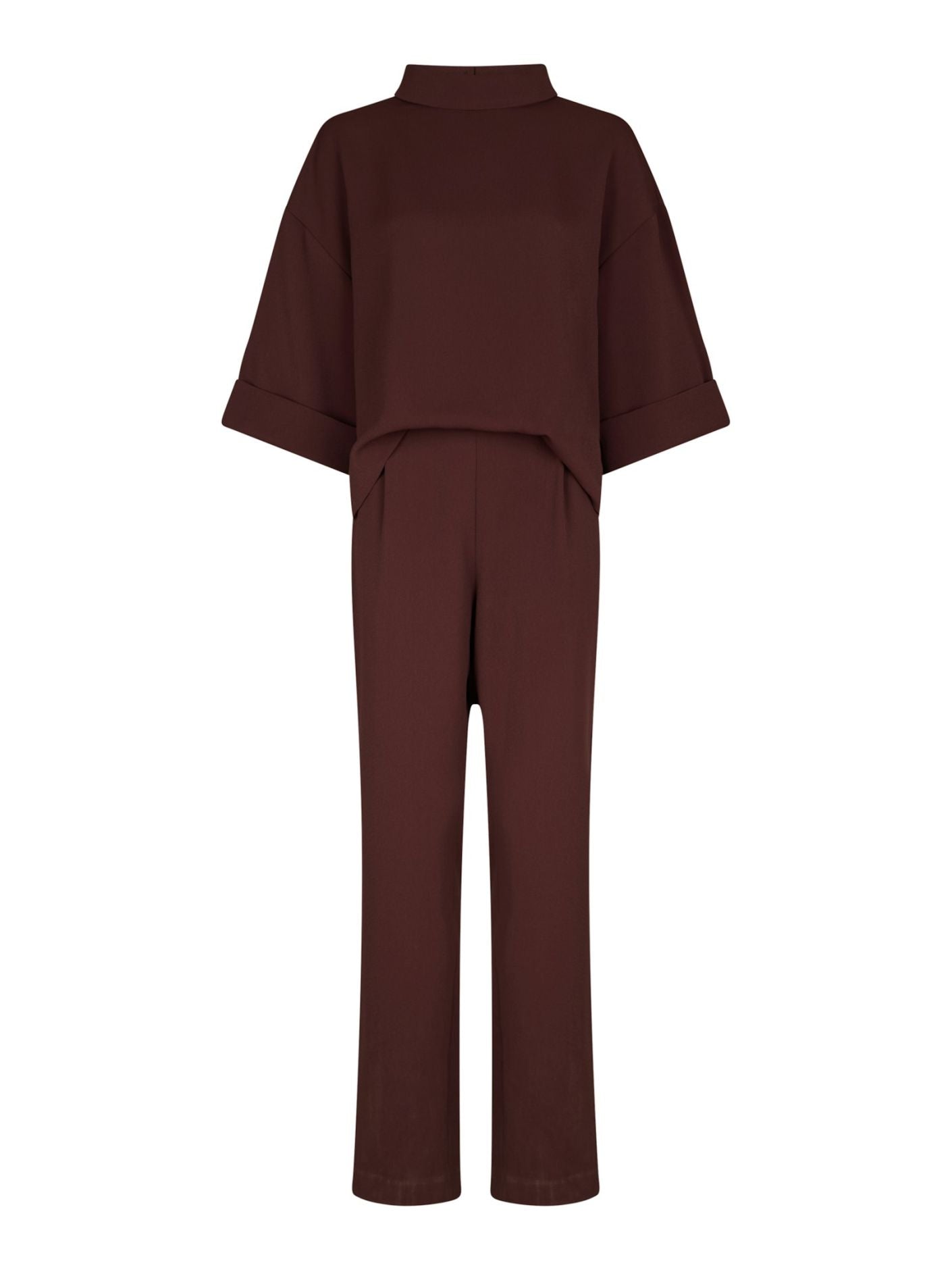 Arlo Crepe Jumpsuit - Bordeaux