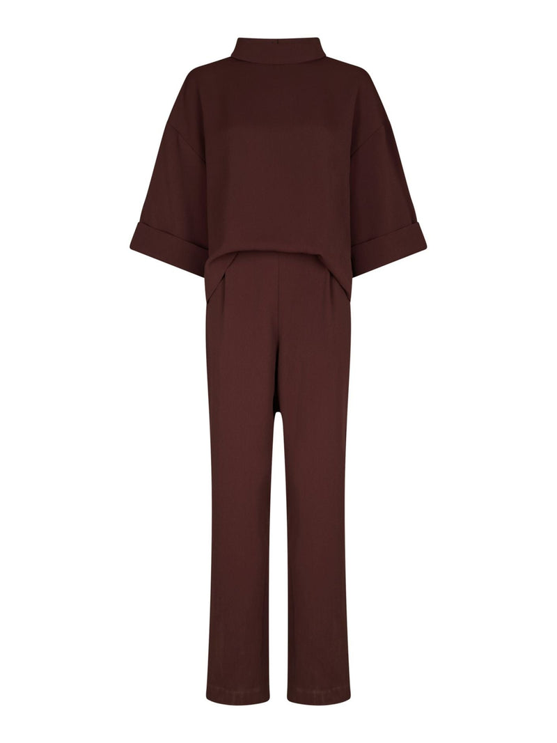 Arlo Crepe Jumpsuit - Bordeaux