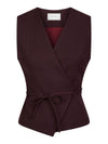 Samara Wrap Gilet - Bordeaux