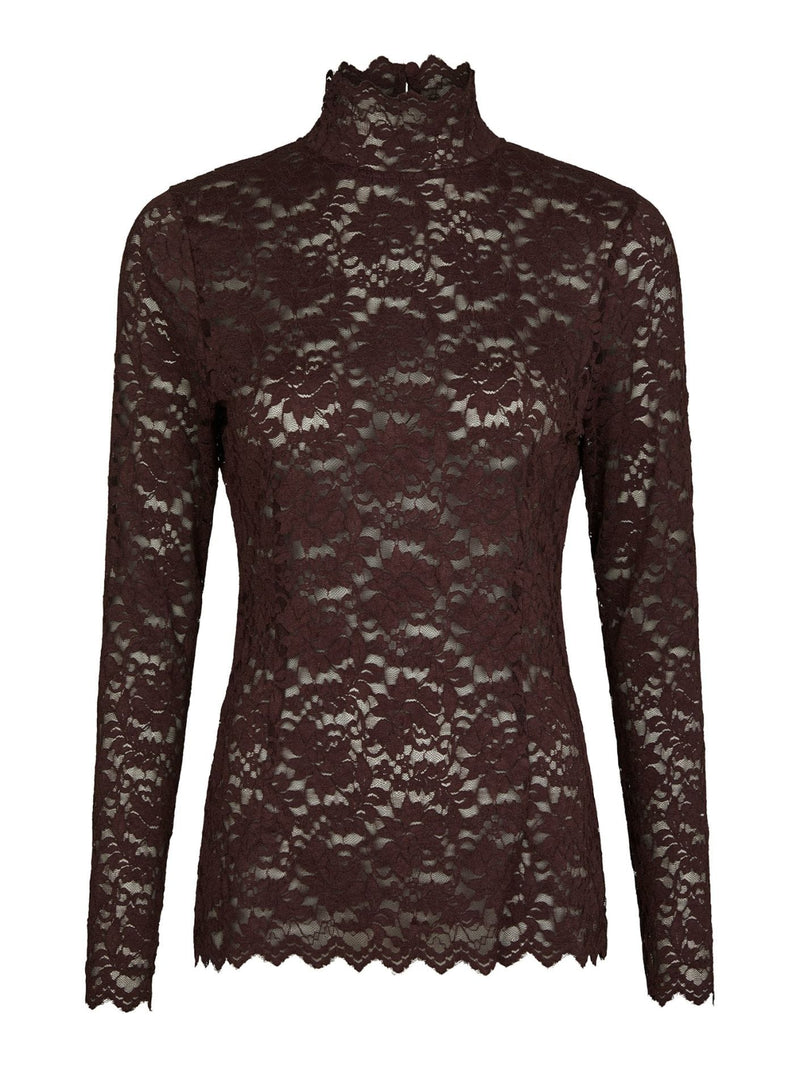 Liza Kanten Top - Burgundy