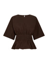 Annegret Poplin Blouse - Bruin