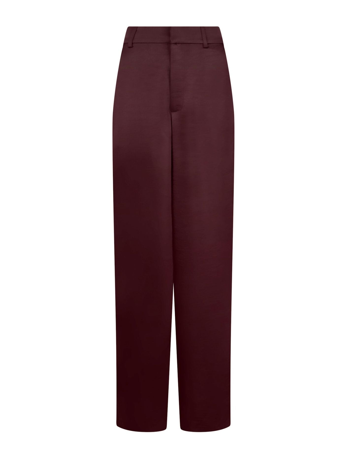 Emmett  Heavy Satijnen Pantalon - Bordeaux