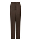 Emmett Heavy Satijnen Pantalon - Donkerbruin