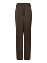 Emmett Heavy Satijnen Pantalon - Donkerbruin