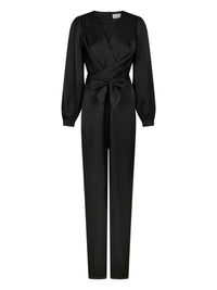 Rimaldi Satijnen Jumpsuit - Zwart