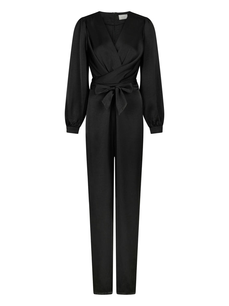 Rimaldi Satijnen Jumpsuit - Zwart