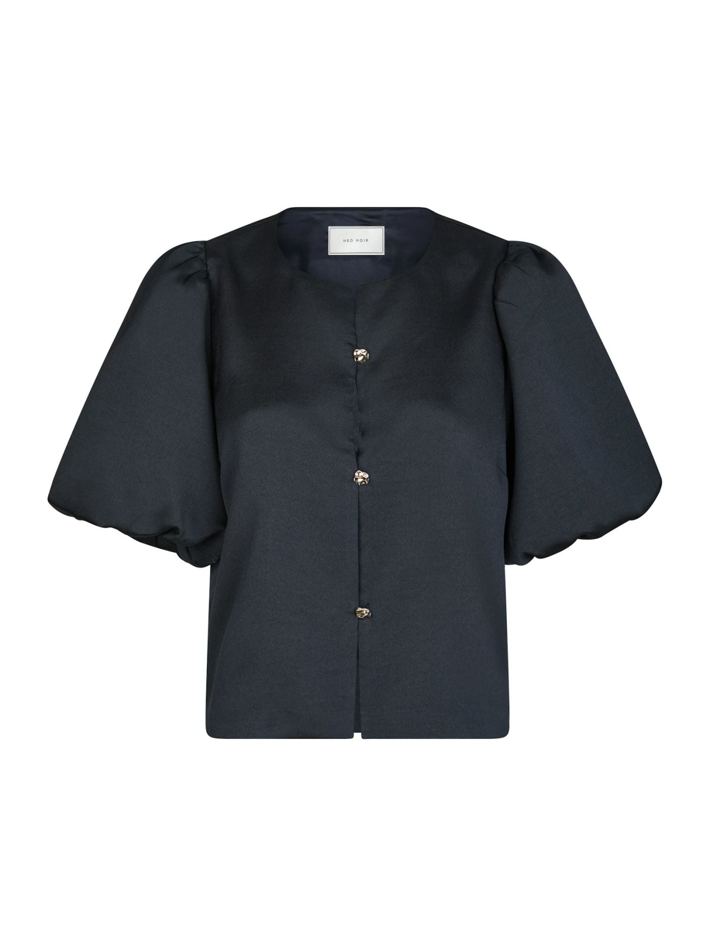 Aisa Satijnen Blouse - Navy