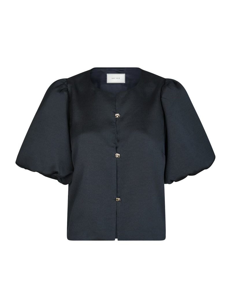 Aisa Satijnen Blouse - Navy