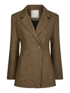 Bowie Herringbone Blazer - Bruin