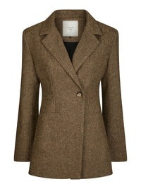 Bowie Herringbone Blazer - Bruin