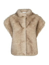 Kevini Faux Fur Gilet - Beige