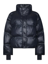 Rhea Shiny Puffer Jas - Donker Blauw