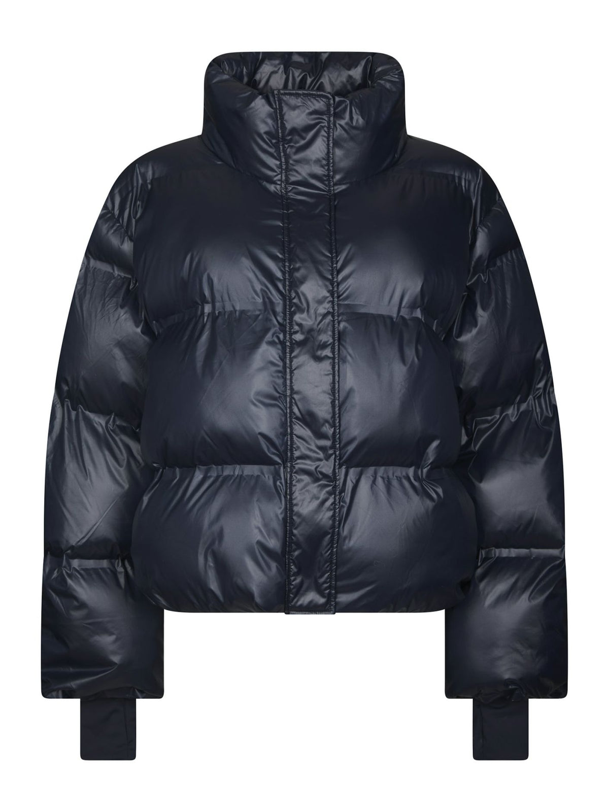 Rhea Shiny Puffer Jas - Donker Blauw