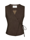 Samara Wrap Gilet - Bruin