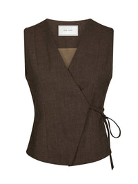 Samara Wrap Gilet - Bruin