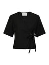 Simmo Eyelet Blouse - Zwart