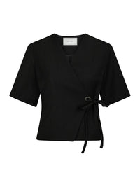 Simmo Eyelet Blouse - Zwart