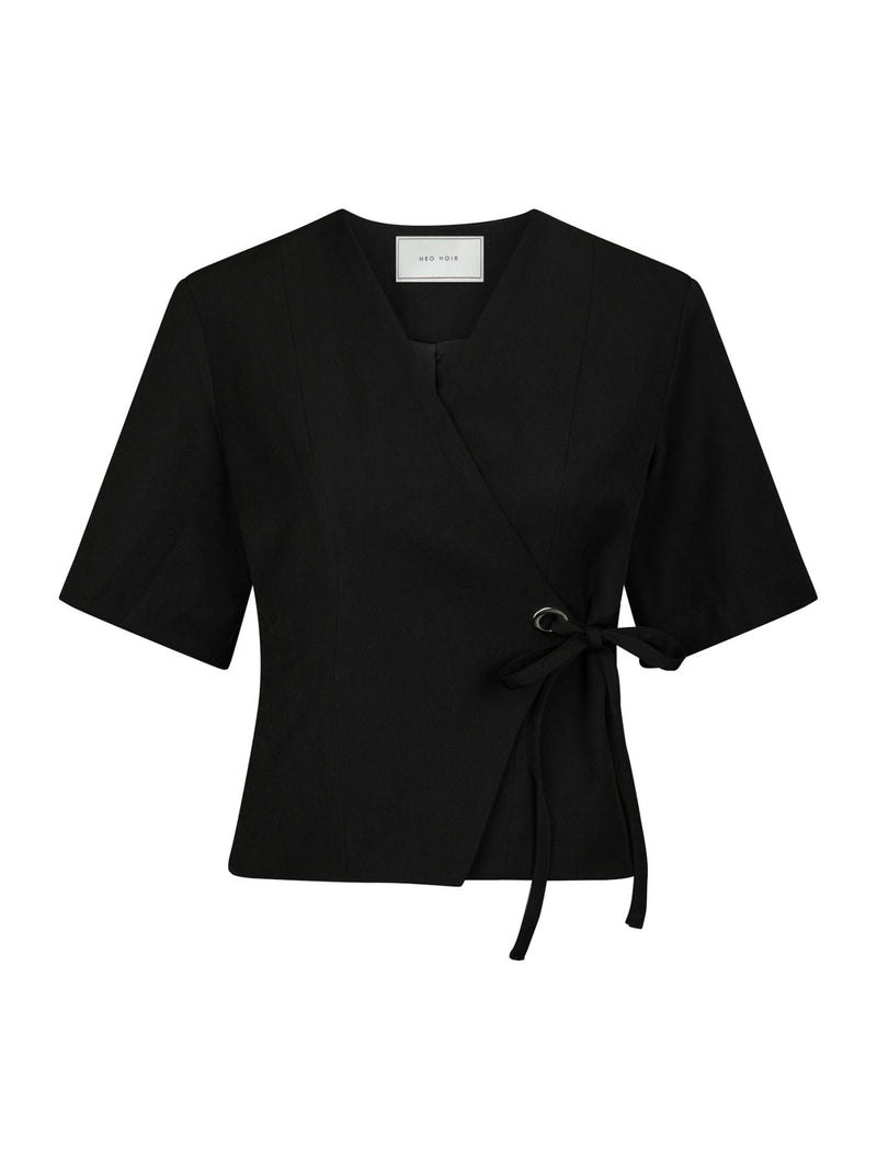 Simmo Eyelet Blouse - Zwart