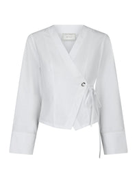 Salvia Poplin Blouse - Wit