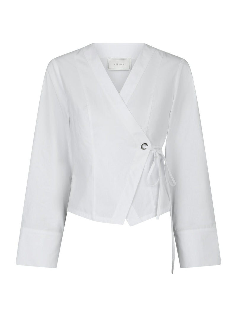 Salvia Poplin Blouse - Wit