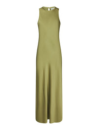 Celine Heavy Satijnen Jurk - Sage Green