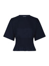 Dray Boxy Smock Tee - Navy