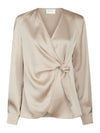 Petris Satijnen Blouse - Champagne