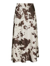 Viso Cow Print Rok - Bruin
