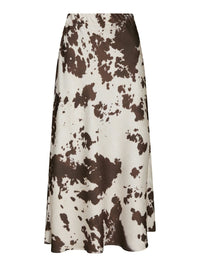 Viso Cow Print Rok - Bruin
