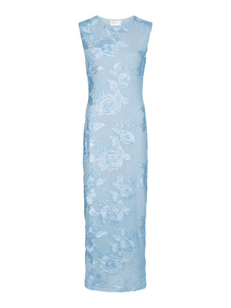 Tiranna Bloemen Jurk - Licht Blauw
