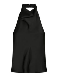 Sania Heavy Satijnen Top - Zwart