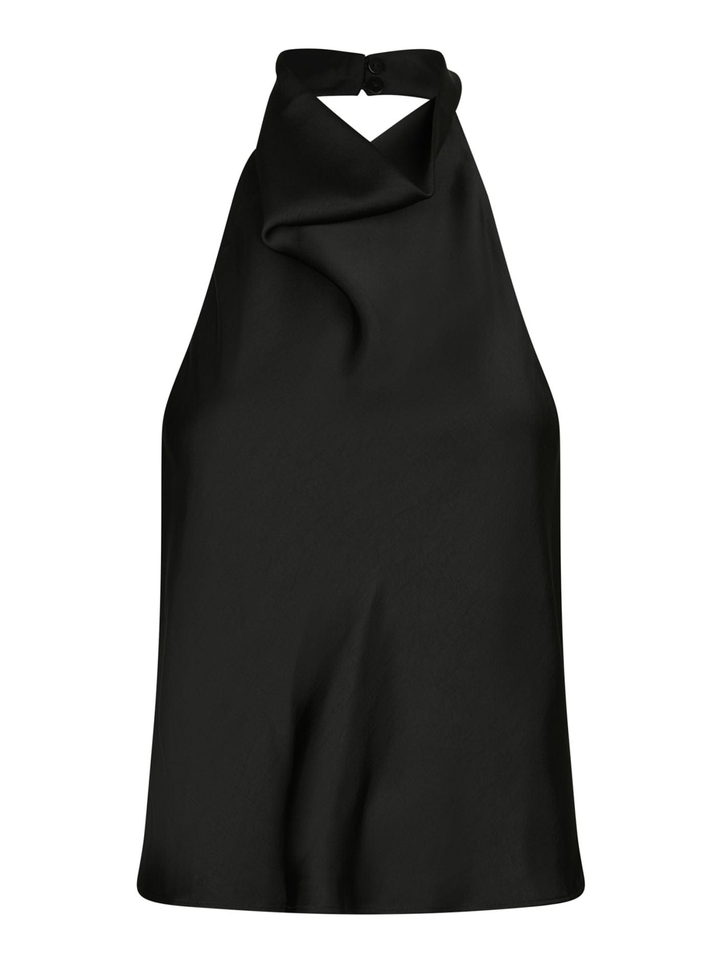 Sania Heavy Satijnen Top - Zwart