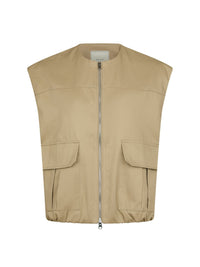 Flo Balloon Twill Gilet - Taupe