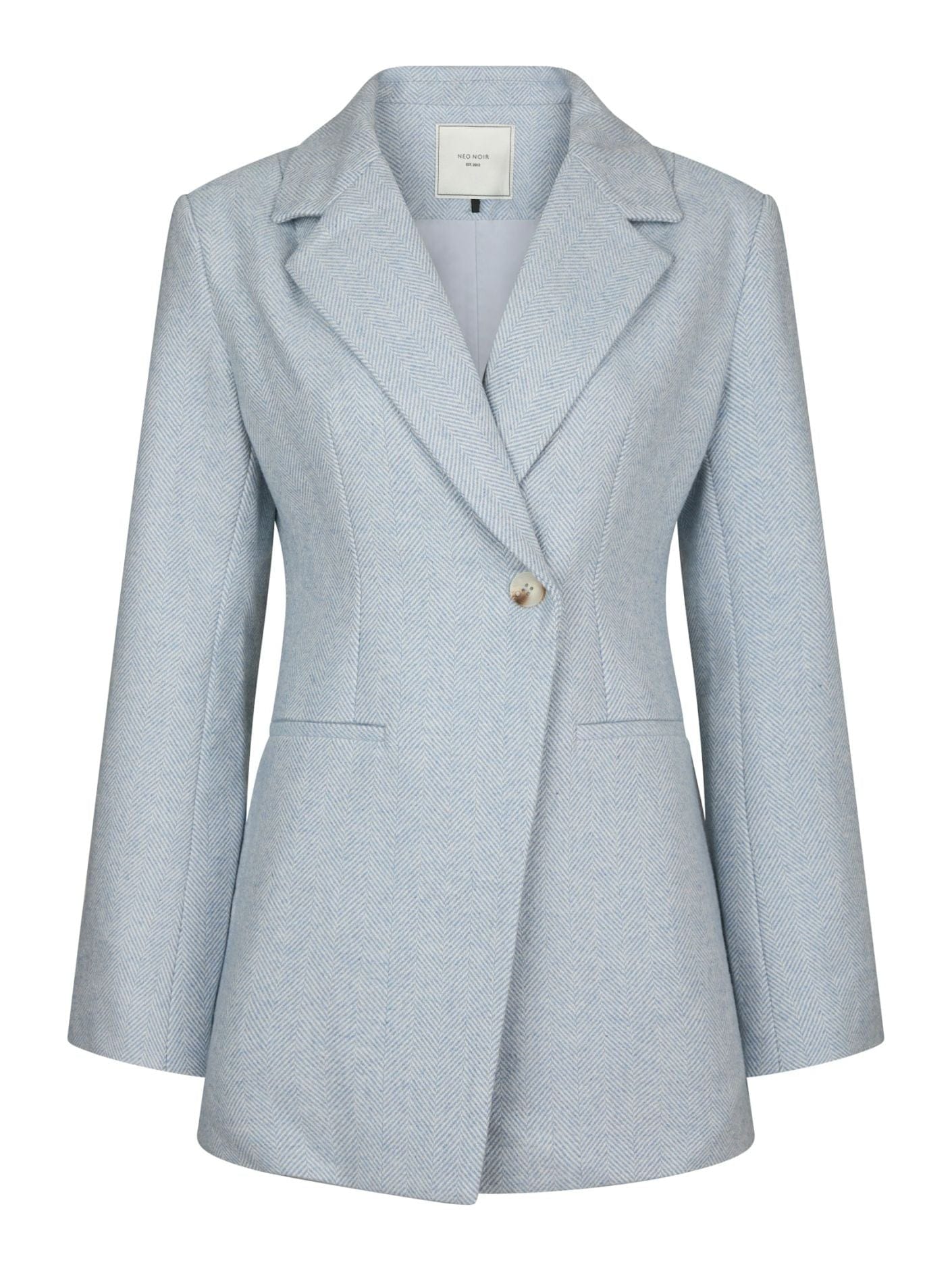 Bowie Herringbone Blazer - Licht Blauw