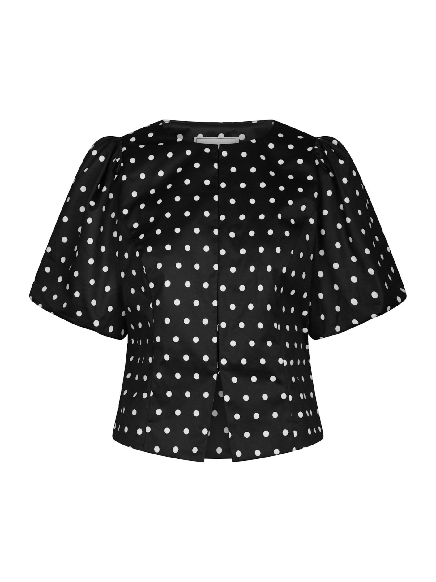 Anela Stippen Blouse - Zwart