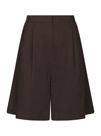 Nika Linnen Shorts - Donkerbruin