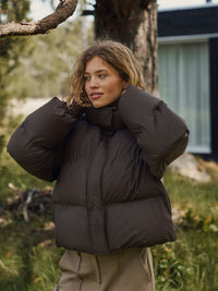 Rhea C Puffer Jas - Donkerbruin
