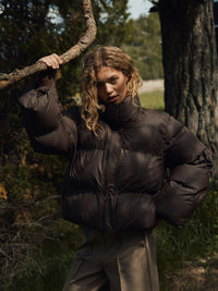Rhea C Puffer Jas - Donkerbruin