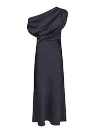 Lilith Heavy Satijnen Jurk - Donker Blauw