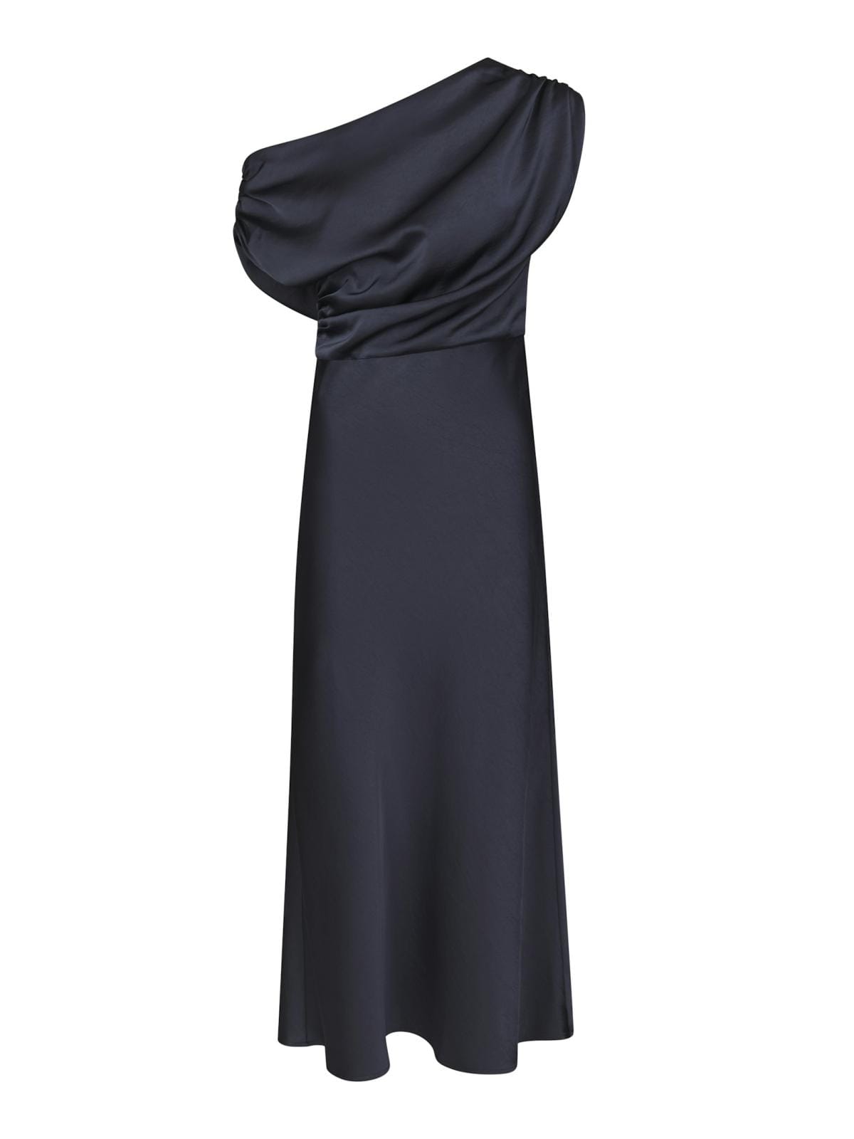 Lilith Heavy Satijnen Jurk - Donker Blauw