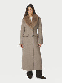 Corina Herringbone Jas - Beige
