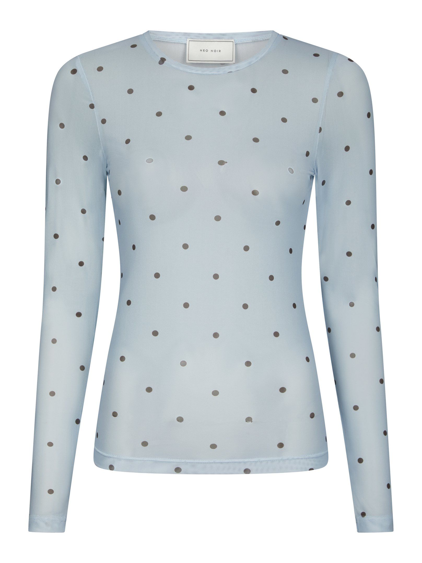 Ella Space Stippen Top - Licht Blauw