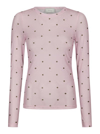 Ella Space Stippen Top - Licht Roze