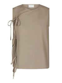 Lasa Poplin Top - Taupe