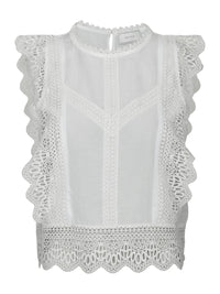 Samia Kanten Top - Wit