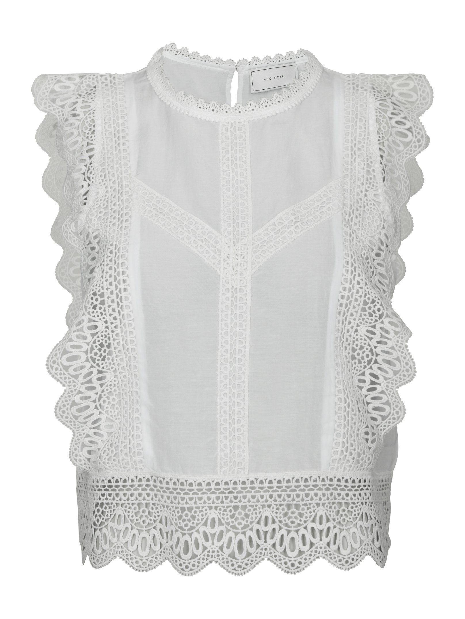 Samia Kanten Top - Wit