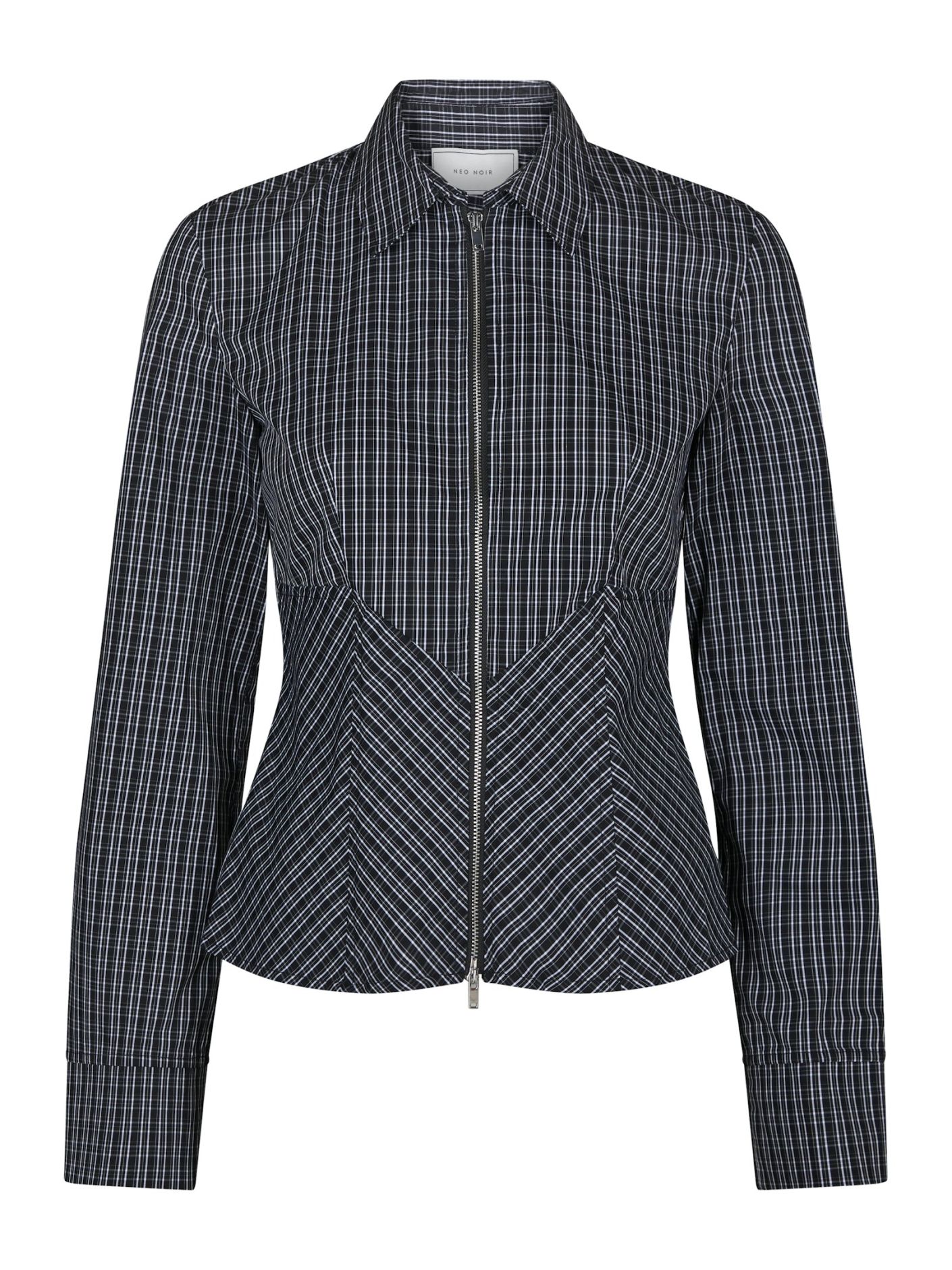 Cathy Zip Blouse - Zwart