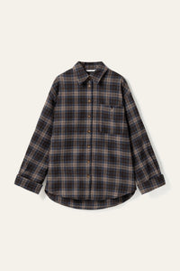 N-Marlon Blouse - Bruin/Blauw
