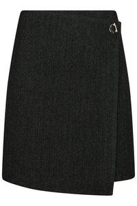 Marisi Herringbone Skirt - Donker Grijs