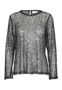 Lucia Blouse - Zwart Glitter 